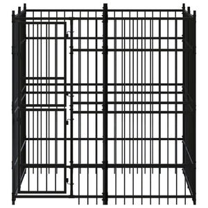 vidaXL Outdoor Dog Kennel Steel 3.69 m²