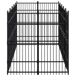 vidaXL Outdoor Dog Kennel Steel 9.22 m²