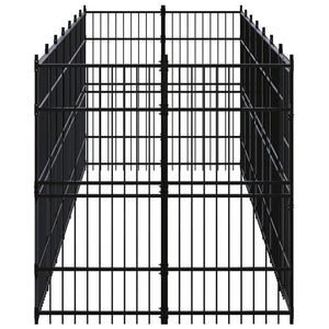 vidaXL Outdoor Dog Kennel Steel 12.9 m²