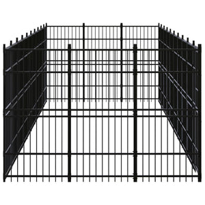 vidaXL Outdoor Dog Kennel Steel 27.65 m²