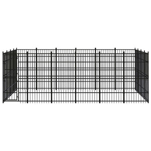 vidaXL Outdoor Dog Kennel Steel 22.12 m²