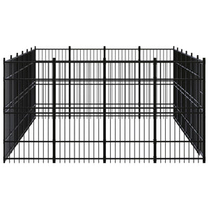 vidaXL Outdoor Dog Kennel Steel 22.12 m²
