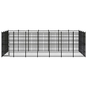 vidaXL Outdoor Dog Kennel Steel 25.8 m²