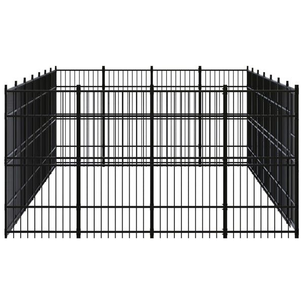 vidaXL Outdoor Dog Kennel Steel 25.8 m²