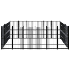 vidaXL Outdoor Dog Kennel Steel 38.71 m²