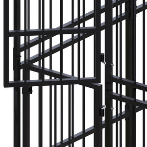 vidaXL Outdoor Steel Dog Kennel 51.61 m²