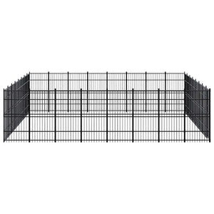 vidaXL Outdoor Dog Kennel Steel 58.98 m²