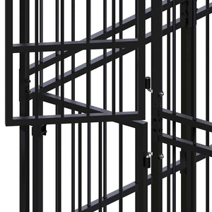 vidaXL Outdoor Dog Kennel Steel 58.98 m²