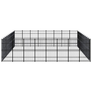 vidaXL Outdoor Dog Kennel Steel 73.73 m²