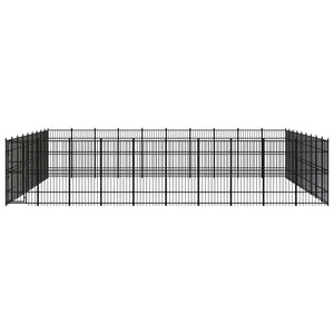 vidaXL Outdoor Dog Kennel Steel 82.94 m²