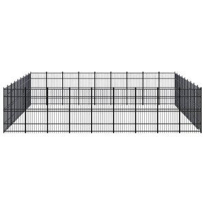 vidaXL Outdoor Dog Kennel Steel 82.94 m²