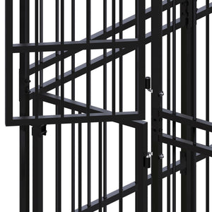 vidaXL Outdoor Dog Kennel Steel 82.94 m²