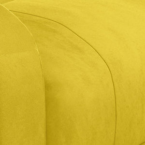 vidaXL Recliner Yellow Velvet