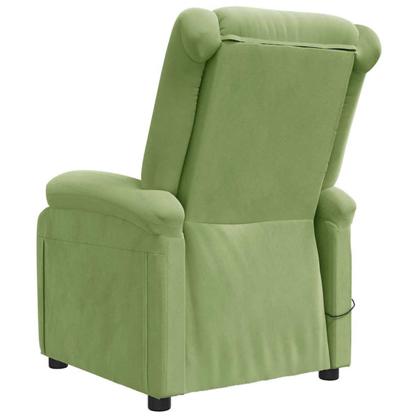 vidaXL Massage Recliner Light Green Velvet