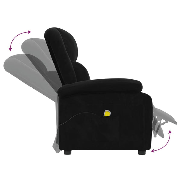 Massagesessel Schwarz Samt