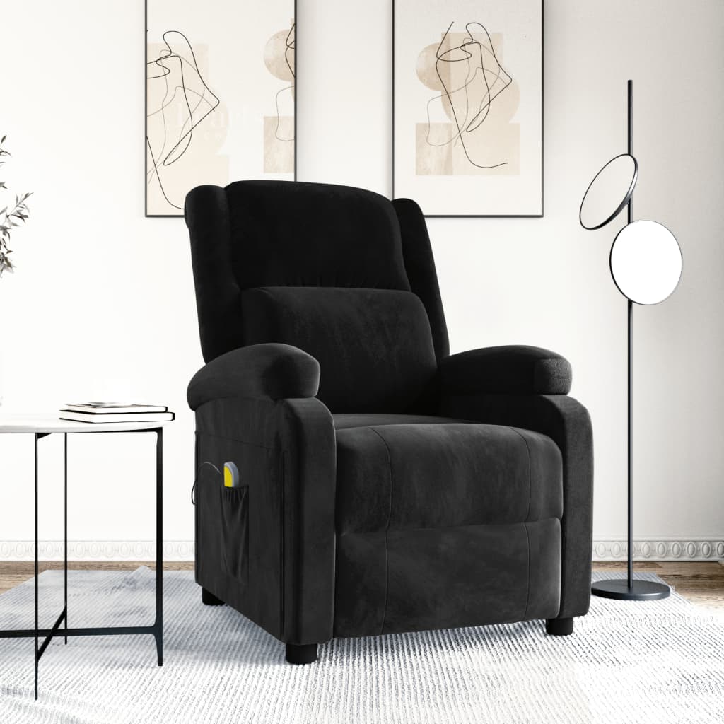 Massagesessel Schwarz Samt
