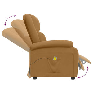 Massagesessel Braun Samt Relaxsessel