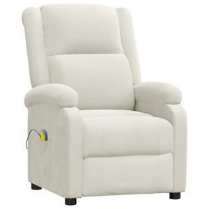 Massagesessel Creme Samt Relaxsessel