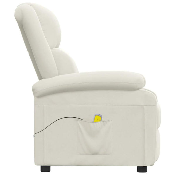 Massagesessel Creme Samt Relaxsessel
