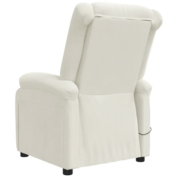 Massagesessel Creme Samt Relaxsessel