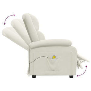 Massagesessel Creme Samt Relaxsessel