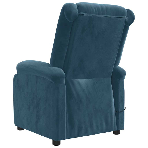 Massagesessel Blau Samt Relaxsessel