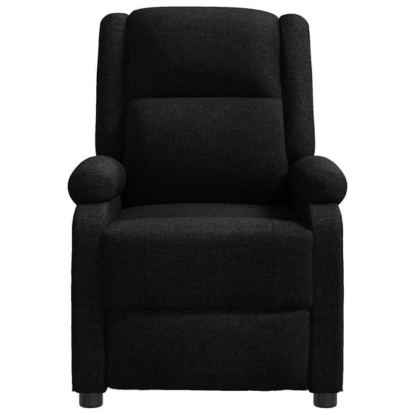 Massagesessel Ohrensessel Schwarz Stoff