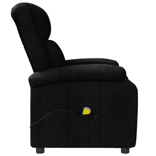 Massagesessel Ohrensessel Schwarz Stoff