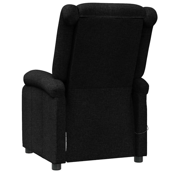 Massagesessel Ohrensessel Schwarz Stoff