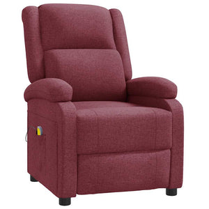 Massagesessel Weinrot Stoff