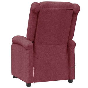 Massagesessel Weinrot Stoff