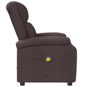 Ohrensessel Dunkelbraun mit Massagefunktion