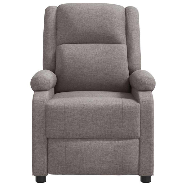 Massagesessel Taupe Stoff Ohrensessel