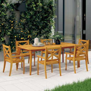 vidaXL Garden Dining Chairs 6 pcs Solid Acacia Wood