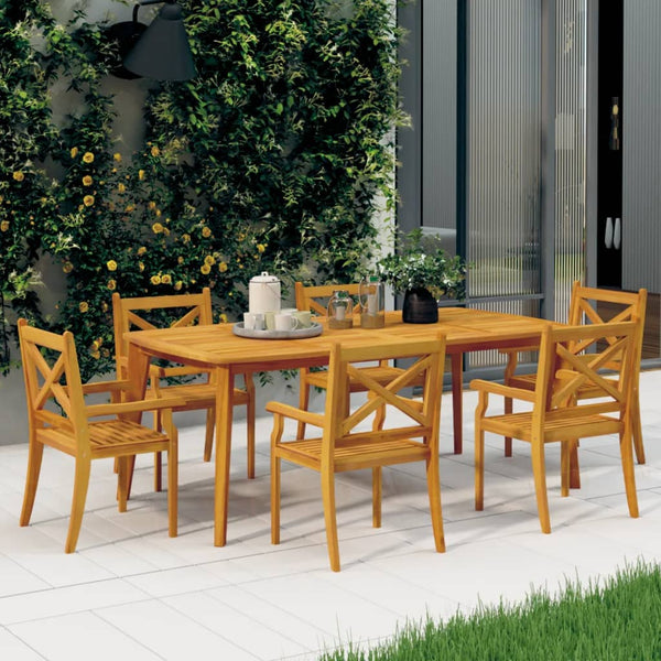 vidaXL Garden Dining Chairs 6 pcs Solid Acacia Wood