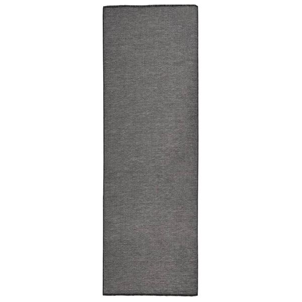 vidaXL Outdoor Flatweave Rug 80x250 cm Grey