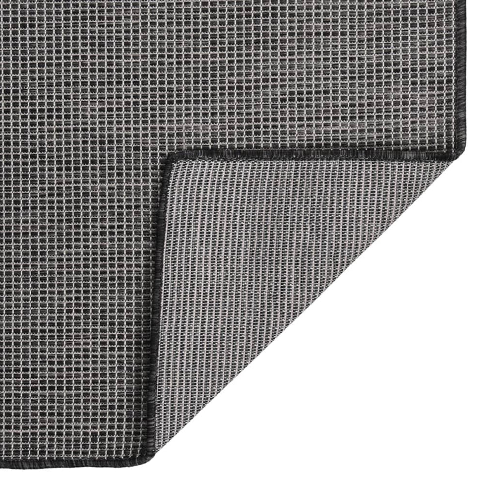 vidaXL Outdoor Flatweave Rug 80x250 cm Grey