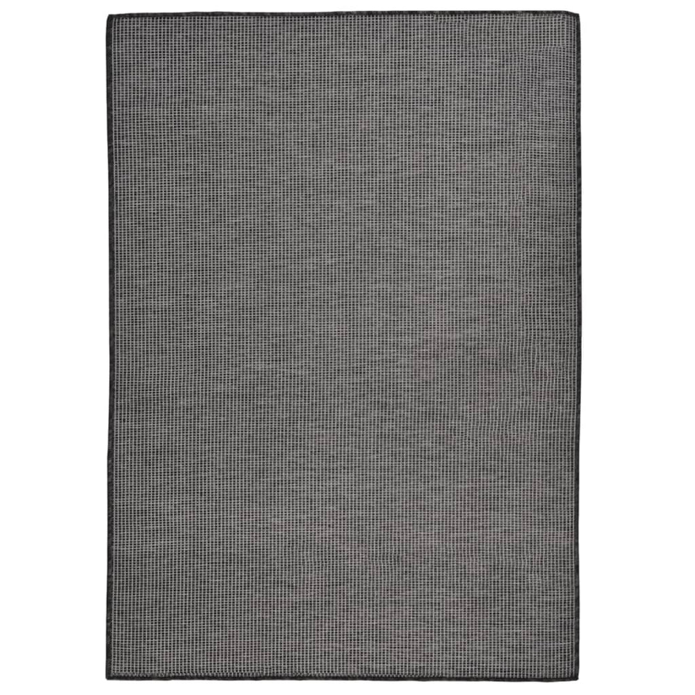 vidaXL Outdoor Flat-Woven Rug 140x200 cm Grey