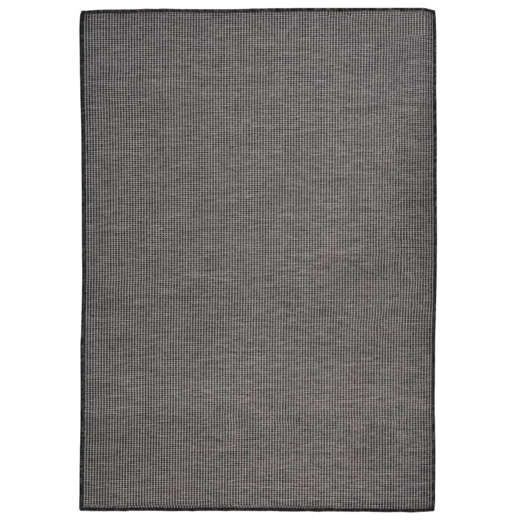 vidaXL Outdoor Flat-Woven Rug 140x200 cm Grey