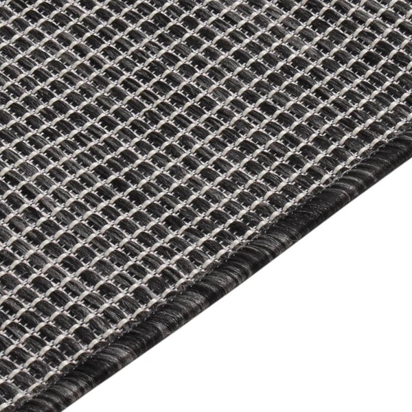 vidaXL Outdoor Flat-Woven Rug 140x200 cm Grey