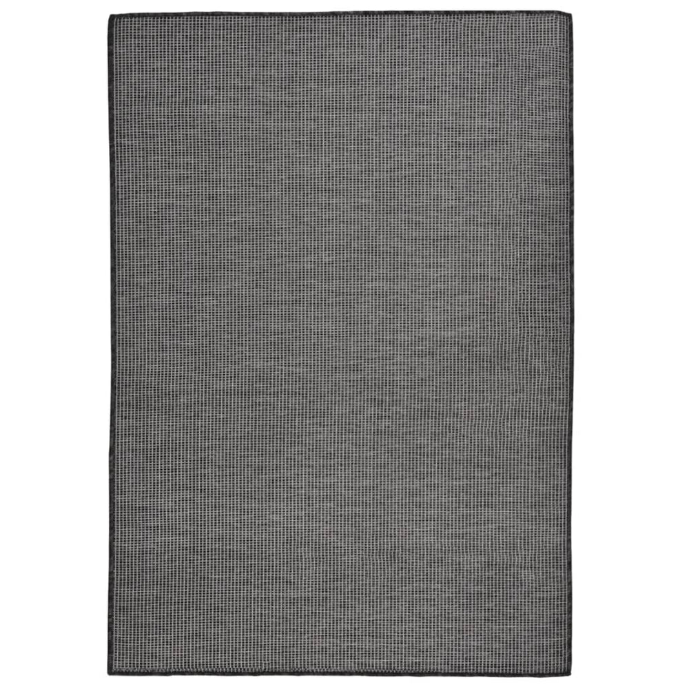 vidaXL Outdoor Flatweave Rug 160x230 cm Grey