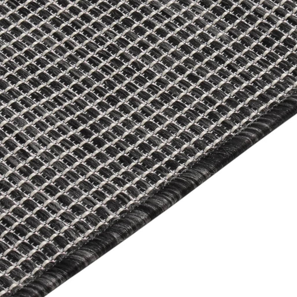 vidaXL Outdoor Flatweave Rug 160x230 cm Grey