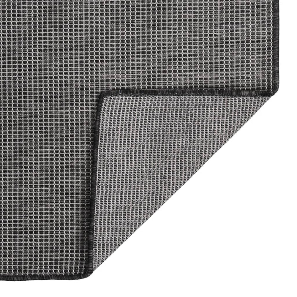 vidaXL Outdoor Flatweave Rug 200x280 cm Grey