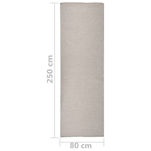 vidaXL Outdoor Rug Flat Woven 80x250 cm Light Grey