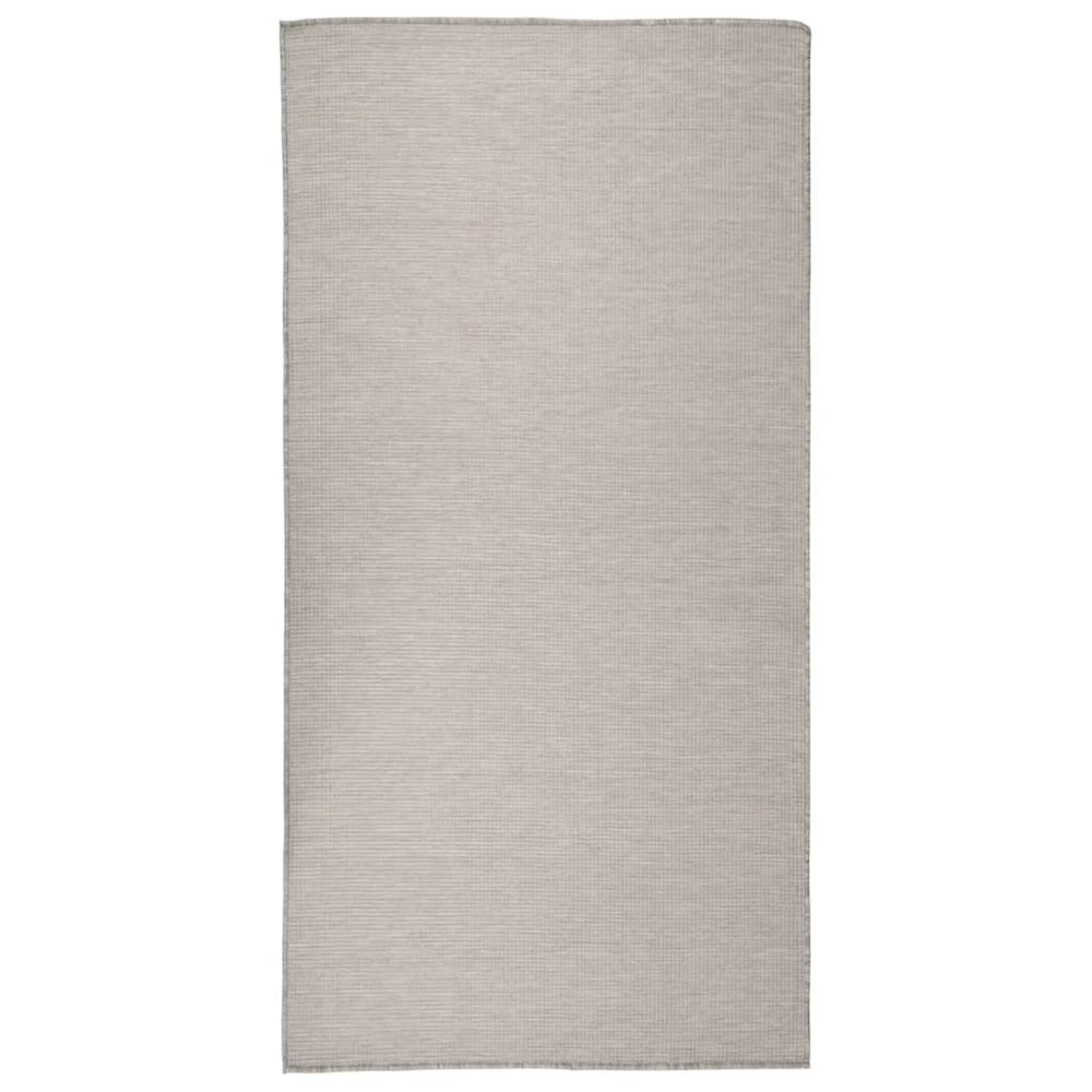 vidaXL Outdoor Flat-Woven Rug 100x200 cm Light Grey