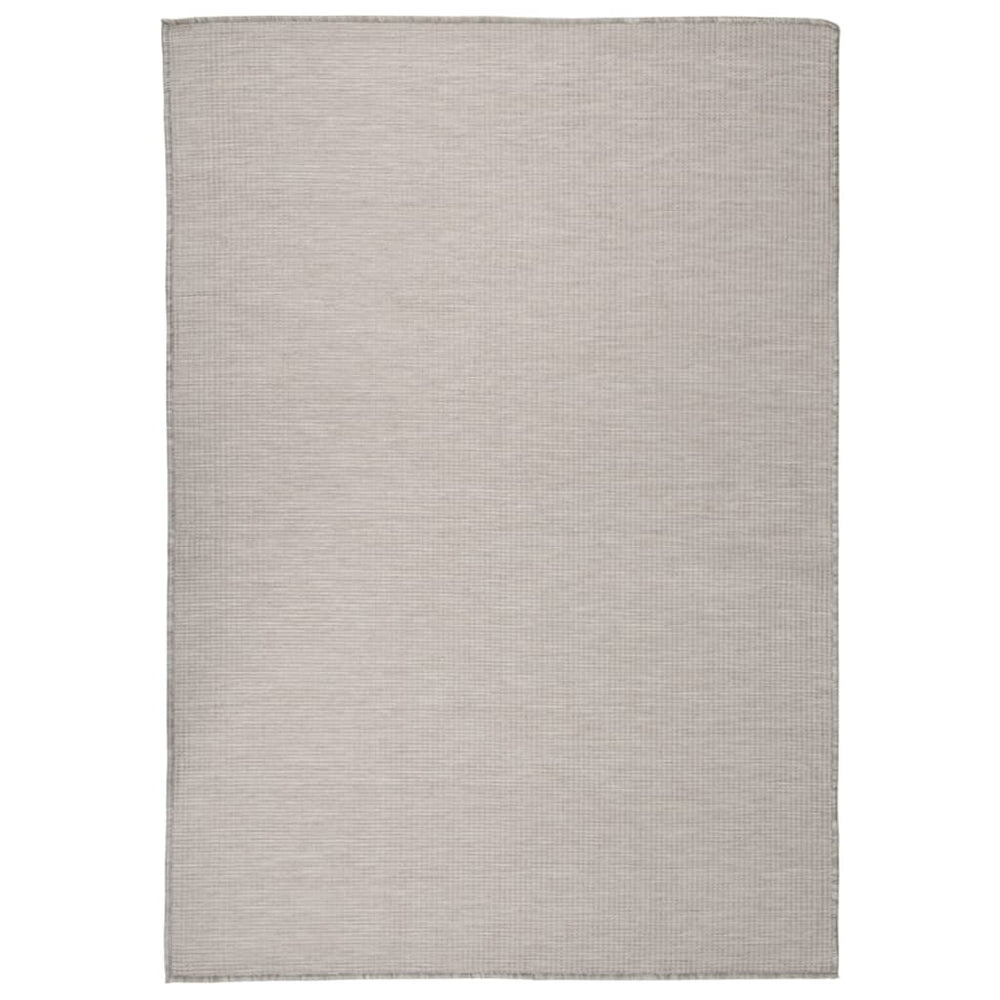 vidaXL Outdoor Flatweave Rug 140x200 cm Light Grey