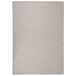 vidaXL Outdoor Flatweave Rug 140x200 cm Light Grey