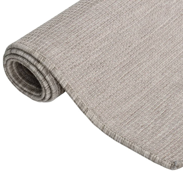 vidaXL Outdoor Flatweave Rug 140x200 cm Light Grey