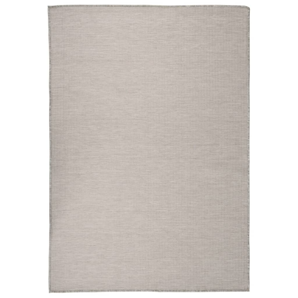 vidaXL Outdoor Flatweave Rug 160x230 cm Light Grey