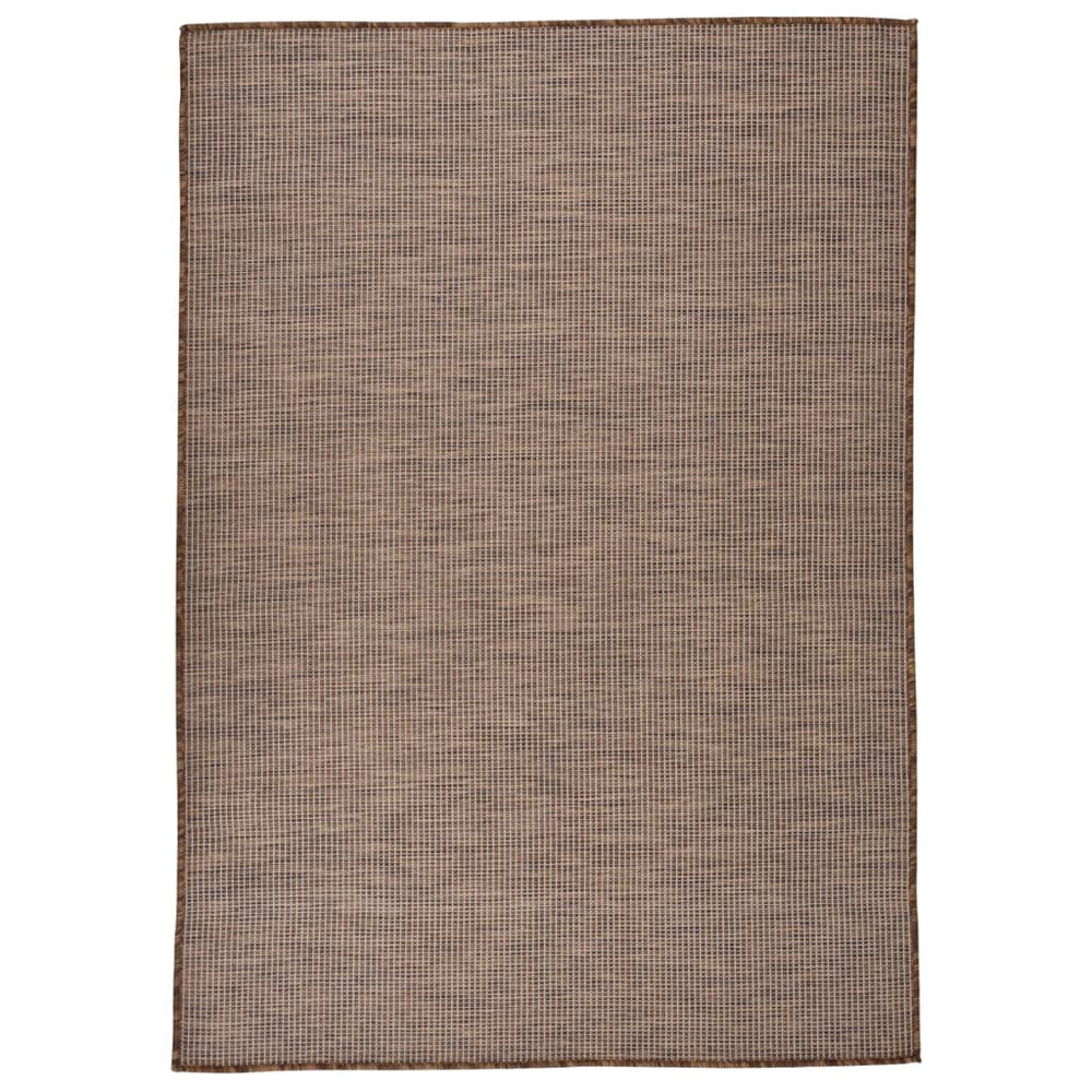 vidaXL Outdoor Flat-Woven Rug 160x230 cm Brown